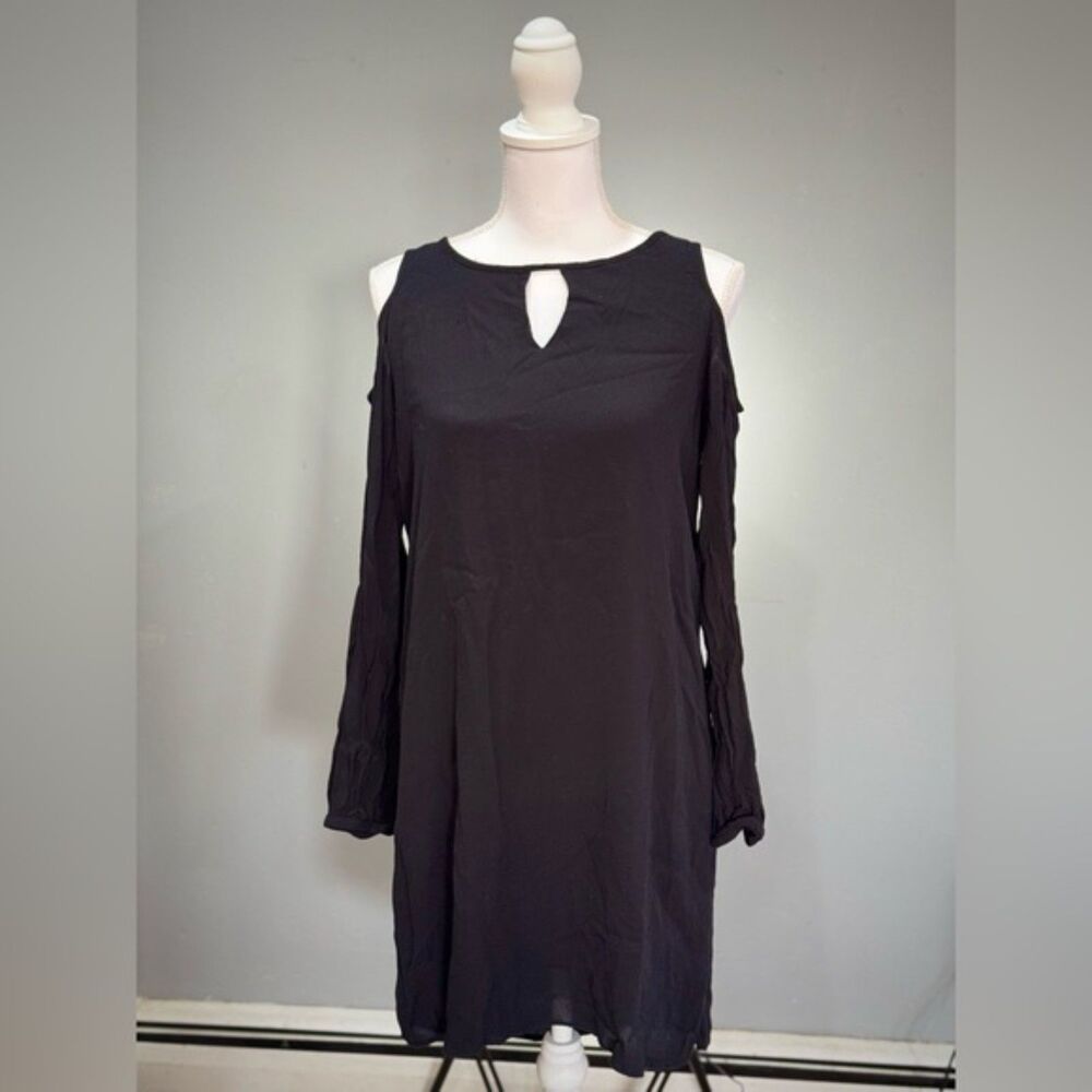 SALE! Black Dalia Collection Cold Shoulder L/S Dress Size 6 EUC